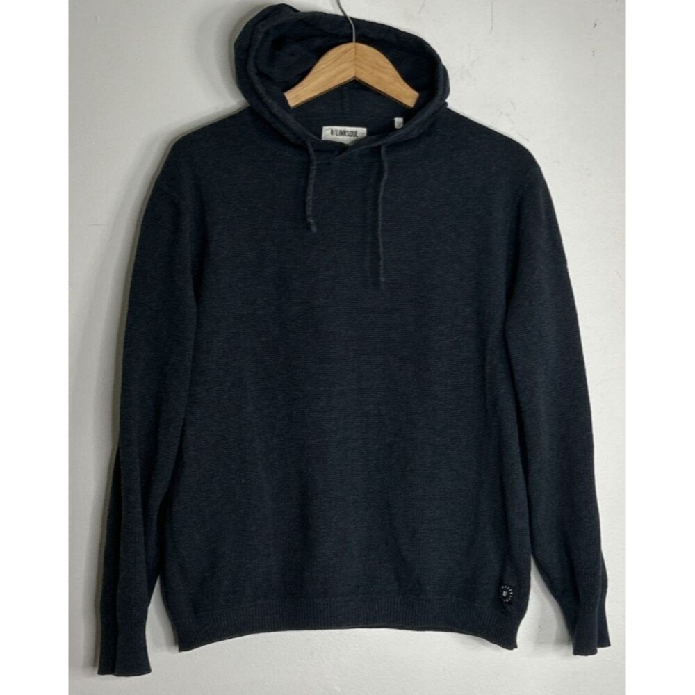 Linksoul Tempus Fugit Popover Hoodie Large Black Athleisure Cashmere Cotton